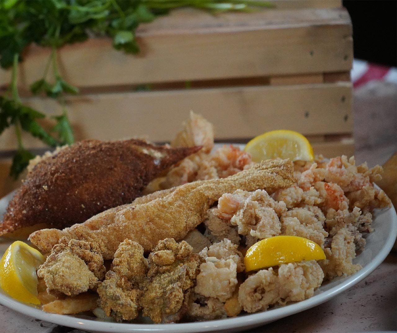 Mulate’s Cajun Seafood Platter, Specialties 